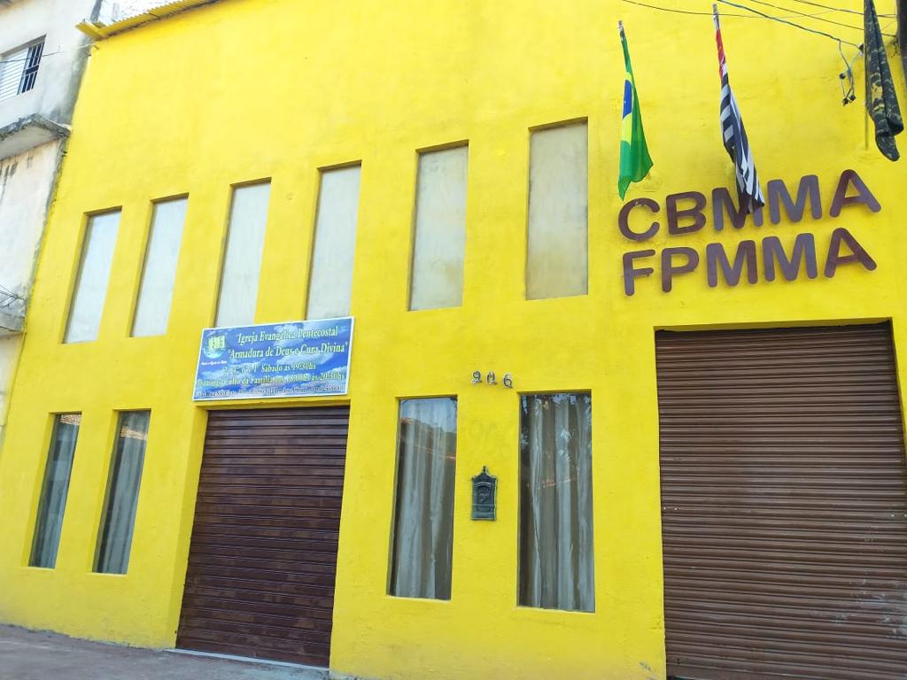 Fachada da sede da CBMMA na Rua São Cleto 906, São Paulo / SP